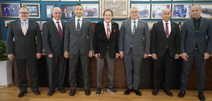 KKTC Sivil Savunma Başkanı Karaca’dan GAÜ’ye nezaket ziyareti