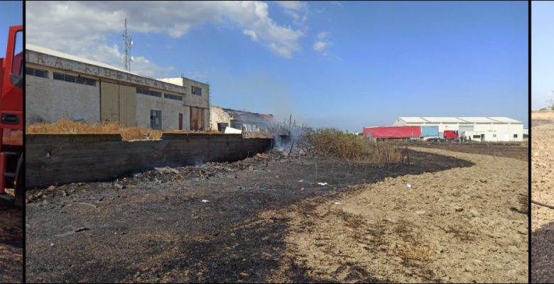 Gazimağusa’da Saklıkent bölgesinde yangın