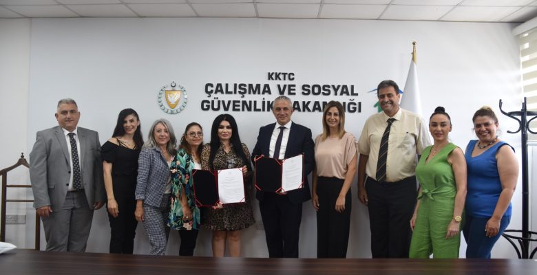 Çalışma ve Sosyal Güvenlik Bakanlığı ile Kuzey Kıbrıs Mare Monte Girişimci Yardımseverler Derneği arasında Konukevi Projesi Protokolü imzalandı.