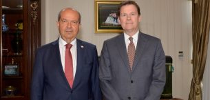 Cumhurbaşkanı Tatar, BM Genel Sekreterinin Kıbrıs Özel Temsilcisi Stewart’ı kabul etti
