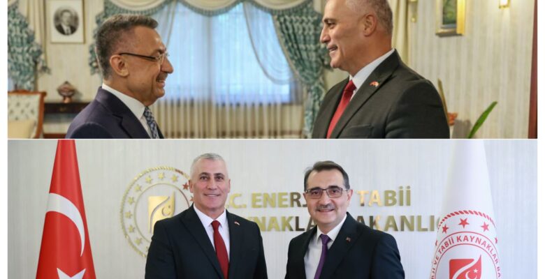 Amcaoğlu, TC Cumhurbaşkanı Yardımcısı Oktay ve TC Enerji Bakanı Dönmez’le görüştü