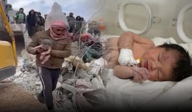 Suriye’de enkazdan çıkarılan yenidoğan hayata tutundu
