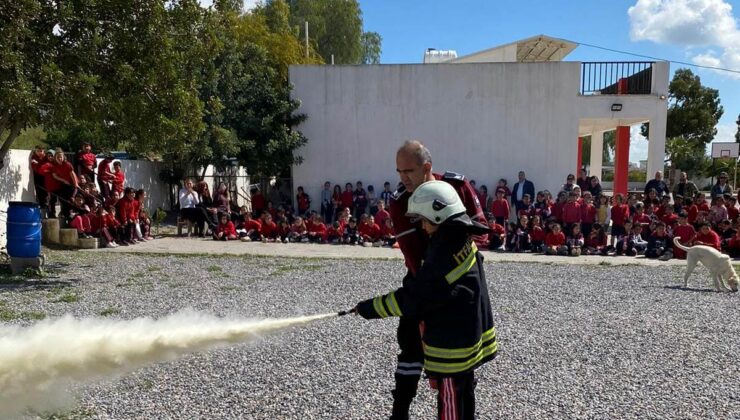 Hamitköy Dr Fazıl Küçük İlkokulu öğrencilerine itfaiye eğitimi verildi