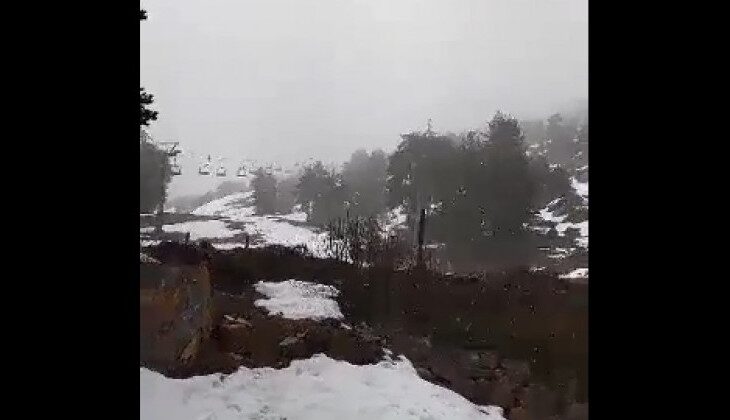 Trodos’a kar yağdı