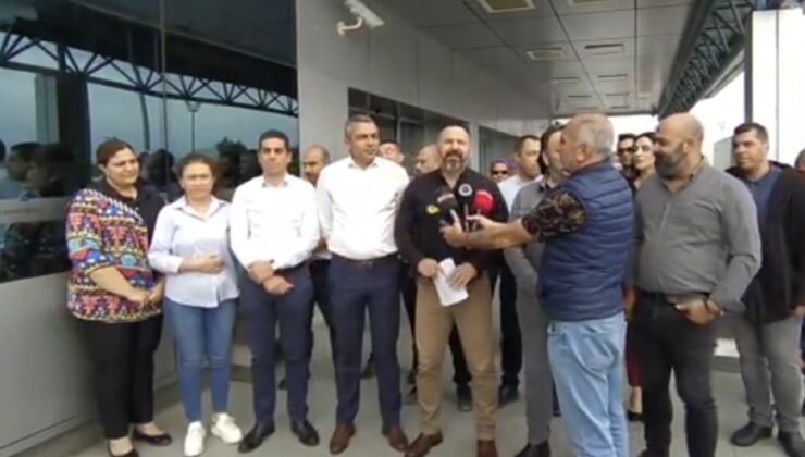Dört sendika sorunlara dikkat çekmek amacıyla Ercan Havalimanı’nda eylem yaptı
