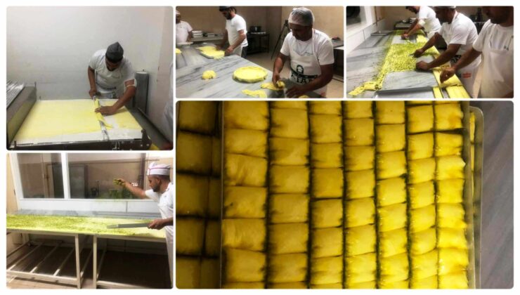 Bayramın vazgeçilmez tatlısı ‘Baklava’ ilgi görüyor