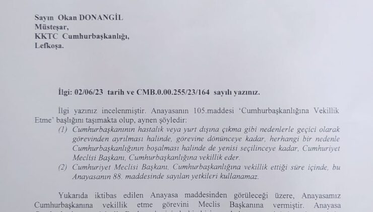 Cumhurbaşkanlığı, Başsavcılık görüşünü paylaştı: “Cumhurbaşkanı, Meclis Başkanı’ndan başka bir kişiye vekâlet veremez”