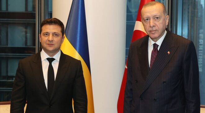 Türkiye Cumhuriyeti Cumhurbaşkanı Erdoğan, Ukrayna Devlet Başkanı Zelenskiy ile telefonda görüştü