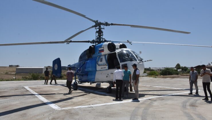 Yangın sezonu boyunca KKTC’de konuşlanacak yangın helikopteri ülkeye geldi