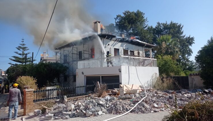 UBP eski milletvekili Ergün Serdaroğlu’nun Alsancak’taki evinde yangın çıktı