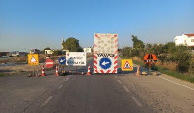 Karpaz-İskele anayolunun bir kısmı asfaltlama nedeniyle kapalı