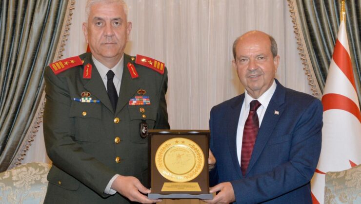 Cumhurbaşkanı Tatar, Güvenlik Kuvvetleri Komutanı Tümgeneral Aytaç’ı kabul etti