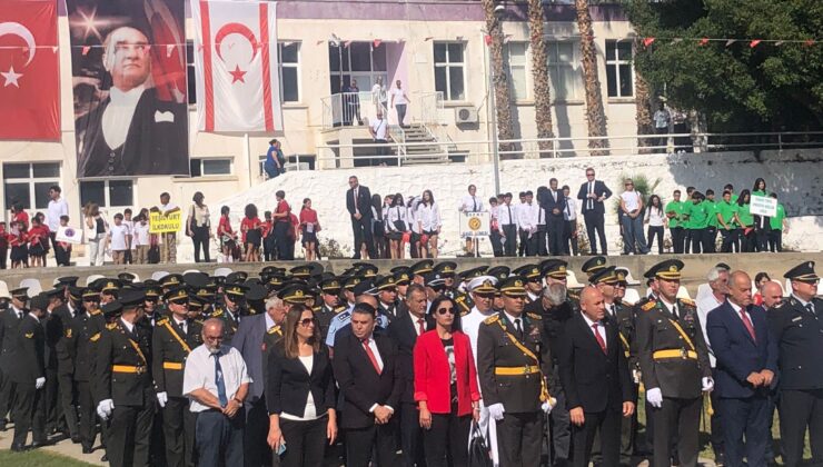 Türkiye Cumhuriyeti’nin kuruluşunun 100. Yıldönümü Lefke’de düzenlenen törenle kutlandı