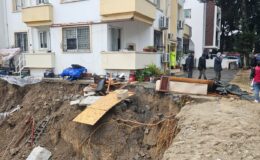 Girne’de bir inşaattaki toprak kayması nedeniyle 4 apartman boşaltılıyor