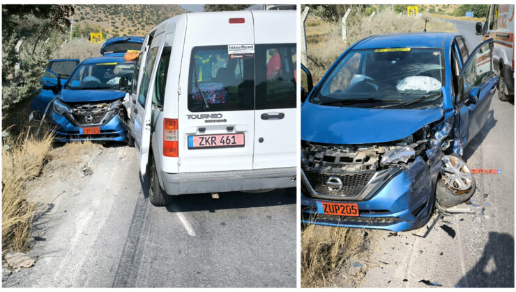 Girne-Değirmenlik anayolunda korkutan kaza!