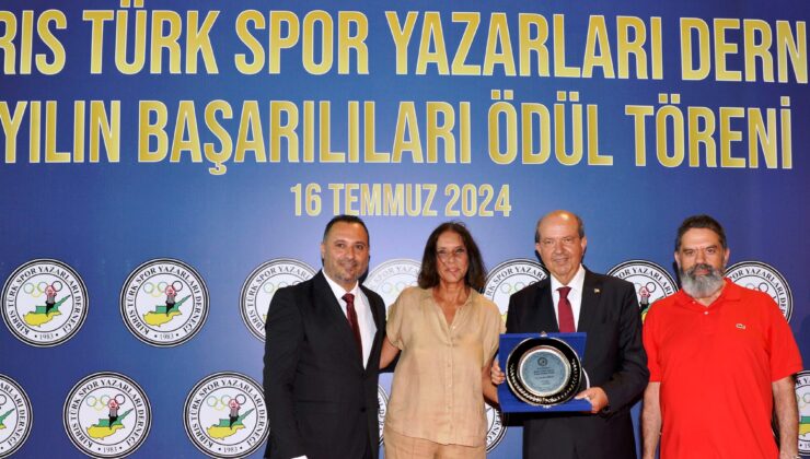 Cumhurbaşkanı Tatar, KTSYD Yılın Başarılıları Ödül Töreni’nde konuştu: “Spor yazarları, sporun gelişmesine katkı yapıyor”