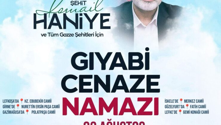 Henniye ve tüm Gazze şehitleri için yarın 6 camide gıyabi cenaze namazı kılınacak