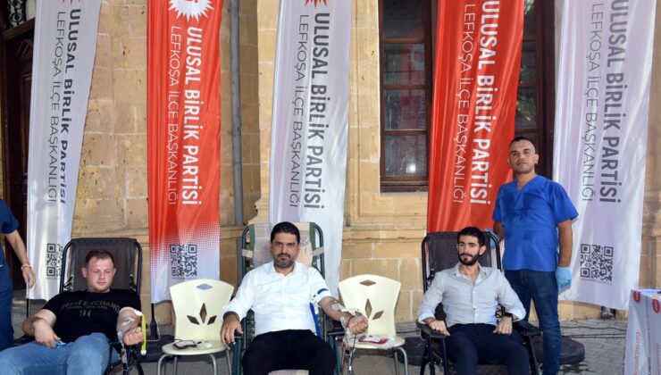 UBP Lefkoşa İlçesi Gençlik Kolları “Kan Verelim, Hayat Verelim” sloganıyla kan bağış kampanyası düzenledi