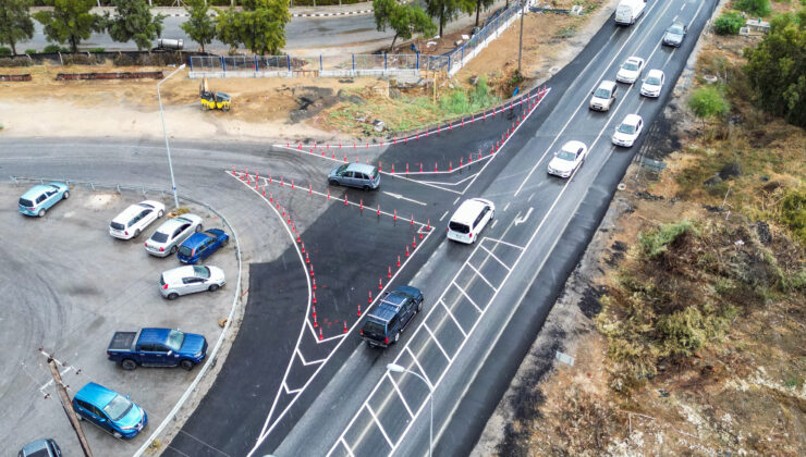 Gazimağusa Belediyesi, trafik akışını rahatlatmak için yol düzenlemeleri yaptı