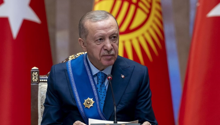 TC Cumhurbaşkanı Erdoğan, Kırgızistan Cumhurbaşkanı ile ortak basın toplantısında konuştu: “Türkiye, Kırgızistan’a yatırım yapan ilk 5 ülke arasındadır””