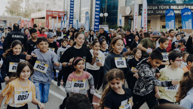 Çocuklar da maraton heyecanına ortak oldu… Ülker Lefkoşa Çocuk Koşusu tamamlandı