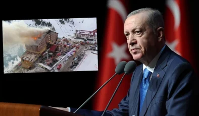 TC Cumhurbaşkanı Erdoğan, Kartalkaya’daki yangın faciası nedeniyle 1 günlük milli yas ilan edildiğini açıkladı