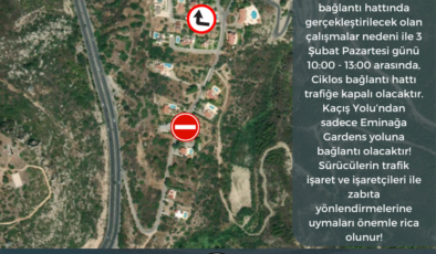 Girne Belediyesi, Kaçış Yolu-Ciklos bağlantı hattında yarın çalışma yapılacağı konusunda sürücüleri uyardı