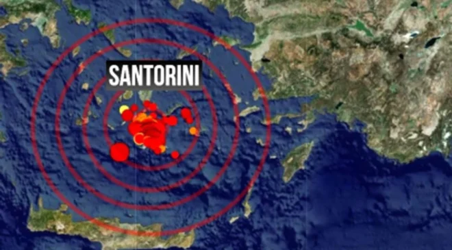 Santorini ve Amorgos arasındaki deniz bölgesinde sarsıntılar devam ediyor