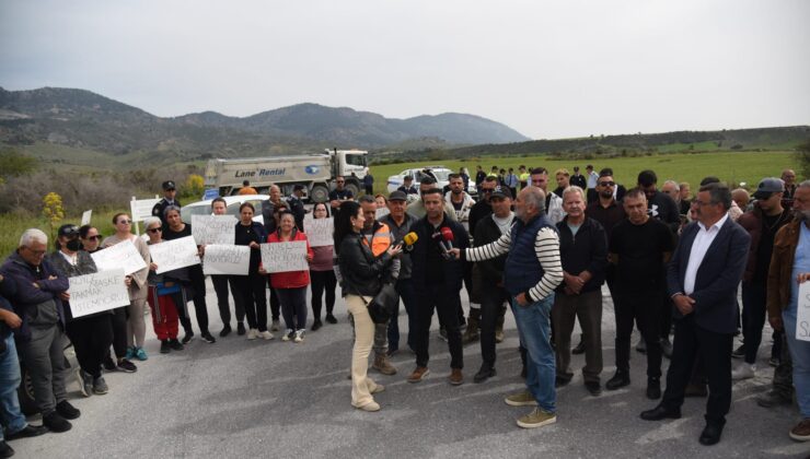 Dört köy, taş ocaklarının kapatılması talebiyle eylem yaptı