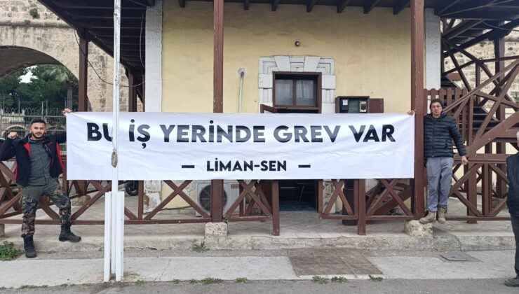 Liman-Sen Gazimağusa Limanı’nda tam gün uyarı grevi yapıyor