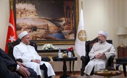 TC Diyanet İşleri Başkanı Erbaş, Din İşleri Başkanı Moral’ı kabul etti