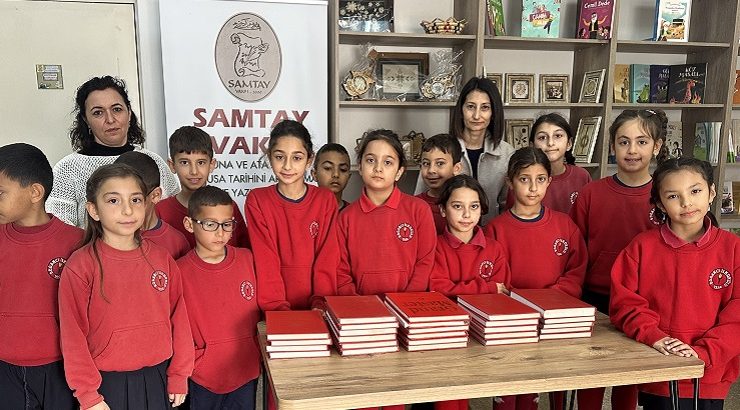 Doğancı İlkokulu öğrencilerinden Samtay Vakfı Lefke Kütüphanesi’ne kitap bağışı