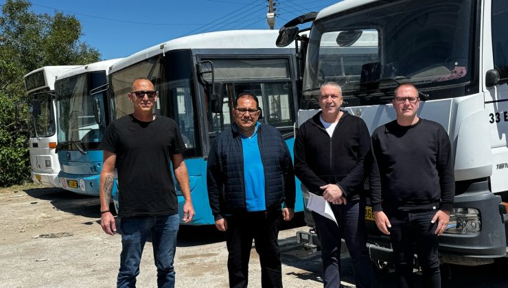 Mersin Belediyesi’nin hibe ettiği araçlar Gazimağusa Belediyesi tarafından teslim alındı