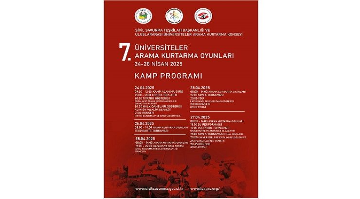 Üniversiteler Arama Kurtarma Oyunları bugün başlıyor