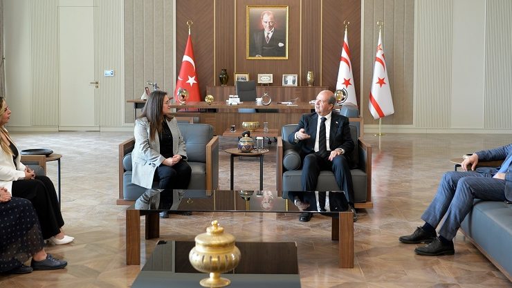 Cumhurbaşkanı Tatar, Atatürk Meslek Lisesi yönetimini kabul etti