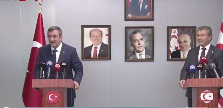 Türkiye Cumhurbaşkanı Yardımcısı Yılmaz KKTC’ye geldi