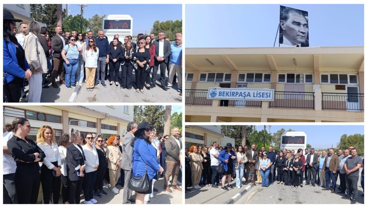 KTÖS; KTOEÖS, örgütler ve siyasi parti temsilcileri Bekirpaşa Lisesi’ni ziyaret etti