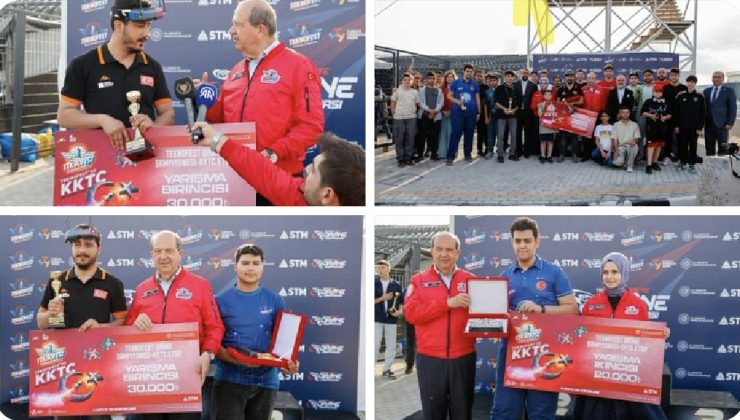 Cumhurbaşkanı Tatar, “TEKNOFEST KKTC” kapsamında düzenlenen “Drone Yarışması’nın” ödül törenine katıldı