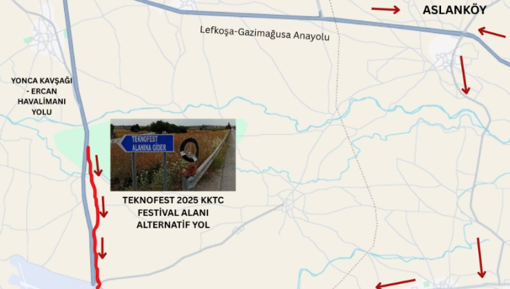 TEKNOFEST 2025 KKTC için alternatif güzergah oluşturuldu
