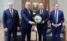 Cumhurbaşkanı Tatar, Azerbaycan Kıbrıs Dostluk Cemiyeti Başkanı ve beraberindeki heyeti kabul etti