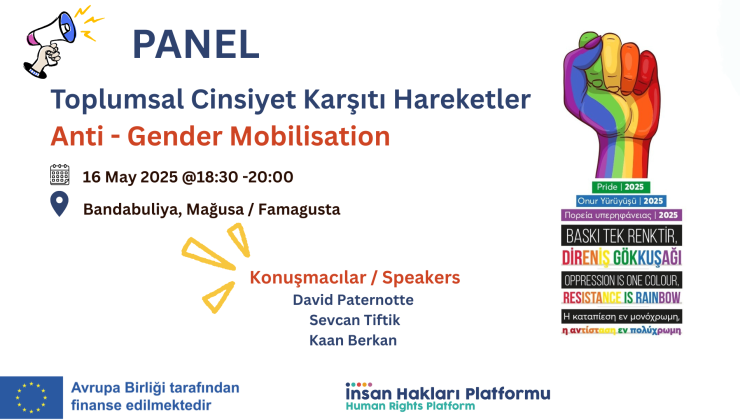 İnsan Hakları Platformu, “Toplumsal Cinsiyet Karşıtı Hareketler” paneli düzenliyor