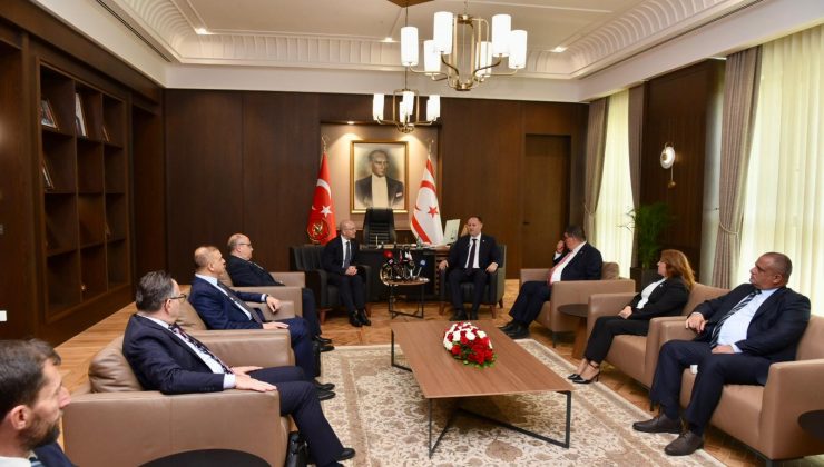 Meclis Başkanı Öztürkler, Mehmet Şimşek’i kabul etti