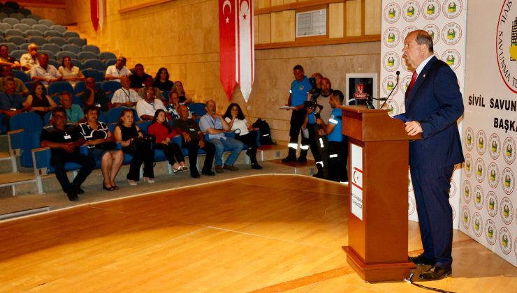 Cumhurbaşkanı Tatar, Güzelyurt’ta Sivil Savunma Teşkilatı’nın terhis törenine katıldı