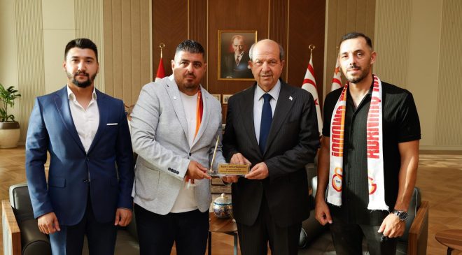 Cumhurbaşkanı Ersin Tatar, Galatasaray Taraftar Derneği’ni üyelerini kabul etti