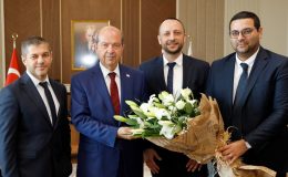 Cumhurbaşkanı Tatar, Borusan Oto Kıbrıs Genel Müdürü Mehmed ve beraberindeki heyeti kabul etti