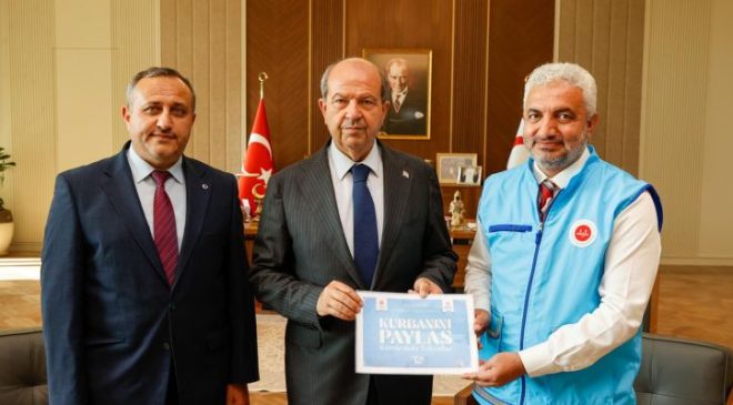 Tatar KKTC Din İşleri Başkanı Moral ve TC Lefkoşa Büyükelçiliği Din Müşaviri Vekili  Doğanalp’i kabul etti
