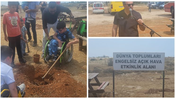 Ortopedik Özürlüler Derneği’nden Derinya’da ağaç dikme ve piknik etkinliği