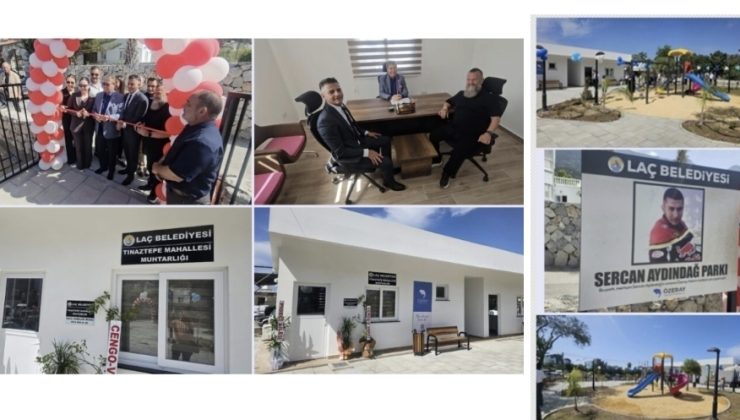 Lapta Tınaztepe Muhtarlık Binası, Genç Lapta Avcılık ve Atıcılık Derneği Binası ve Sercan Aydındağ Parkı  düzenlenen törenle Başbakan Üstel  tarafından açıldı
