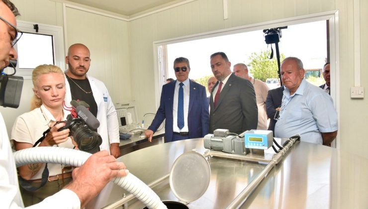 Başbakan Üstel, Minareliköy Süt Toplama Merkezinde incelemelerde bulundu