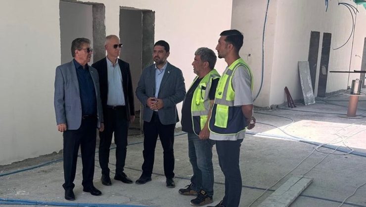 Başbakan Üstel Güzelyurt Devlet Hastanesi inşaatını inceledi